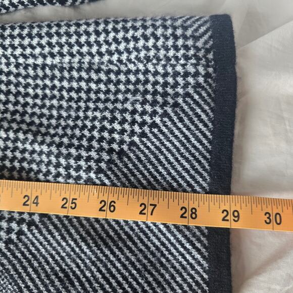 Charter Club 100% Cashmere Geometric Cardigan Size S Open Front Black - Picture 7 of 7
